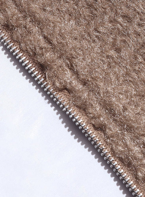 Mocha RD - Faux Fur High Neck Sweater - Khotwh