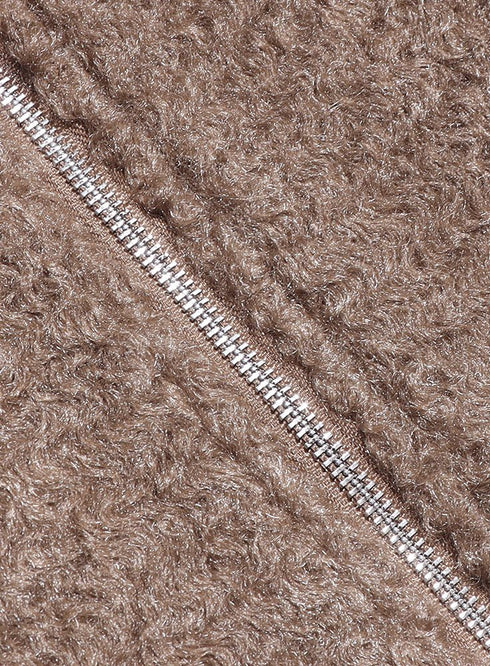 Mocha RD - Faux Fur High Neck Sweater - Khotwh