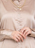 Mocha Satin Over Size Shirt - Khotwh