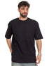 Mono - Black Squares O.S Round T-Shirt - Khotwh