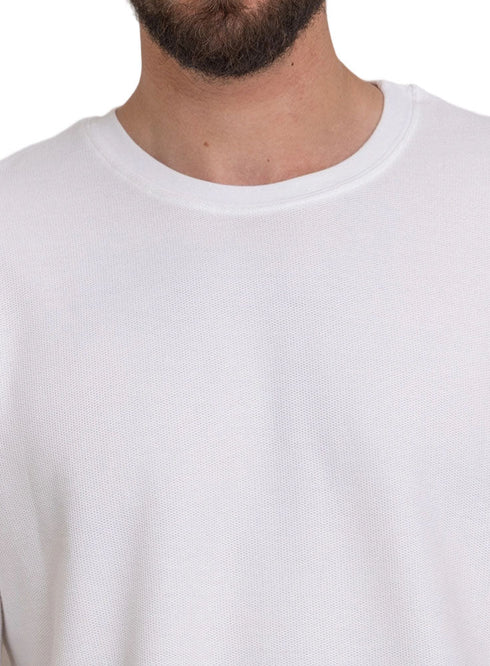 Mono - White Squares O.S Round T-Shirt - Khotwh