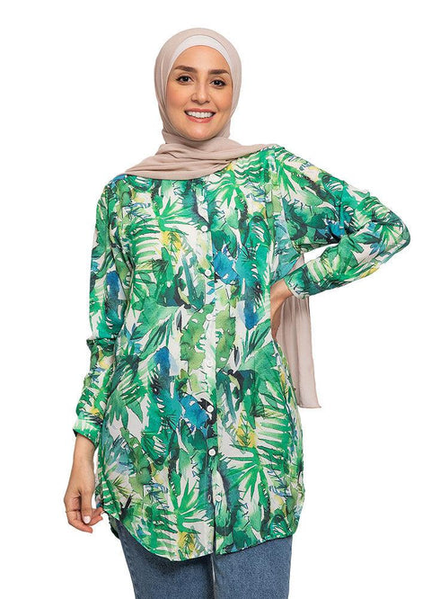 Monstera L.Printed Blouse - Khotwh