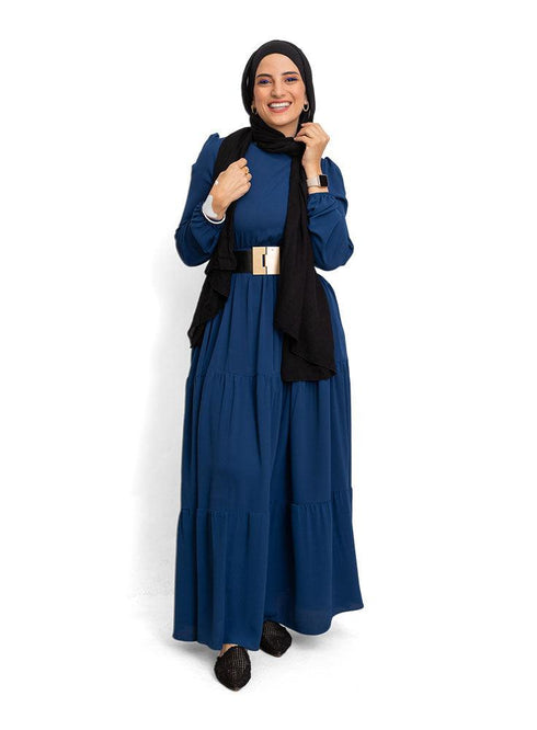 Navy Basic Dress - Khotwh