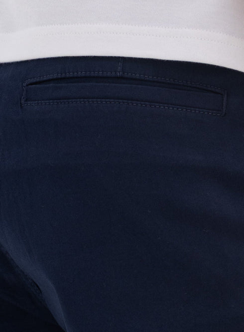 Navy Classic Gabardine Short - Khotwh