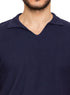 Navy Design 14 - F - Polo Neck T-Shirt - Khotwh