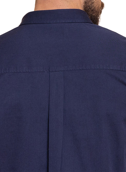 Navy Gabardine Shirt - Khotwh