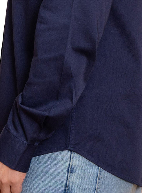 Navy Gabardine Shirt - Khotwh