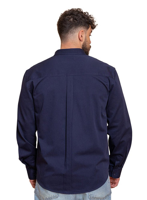Navy Gabardine Shirt - Khotwh