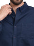 Navy Gabardine Shirt - Khotwh