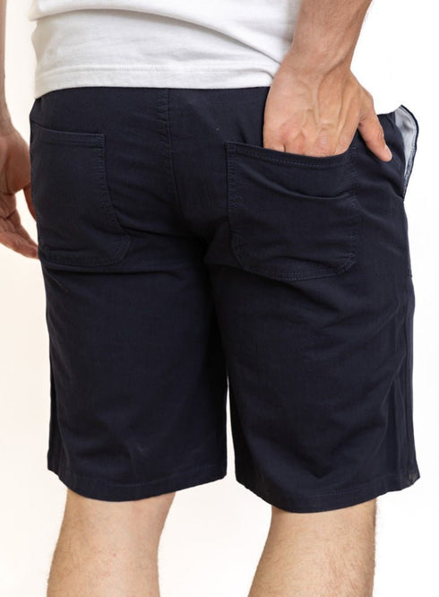 Navy Gabardine Short - Khotwh