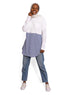 Navy Half Striped Long - Sleeve - Khotwh
