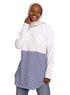 Navy Half Striped Long - Sleeve - Khotwh