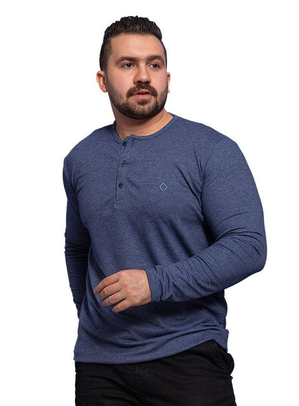 Navy Henley - Khotwh