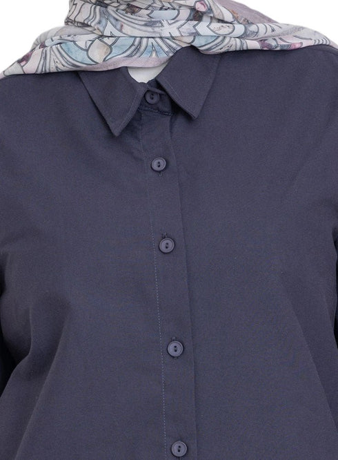 Navy L.Oxford Shirt (W) - Khotwh
