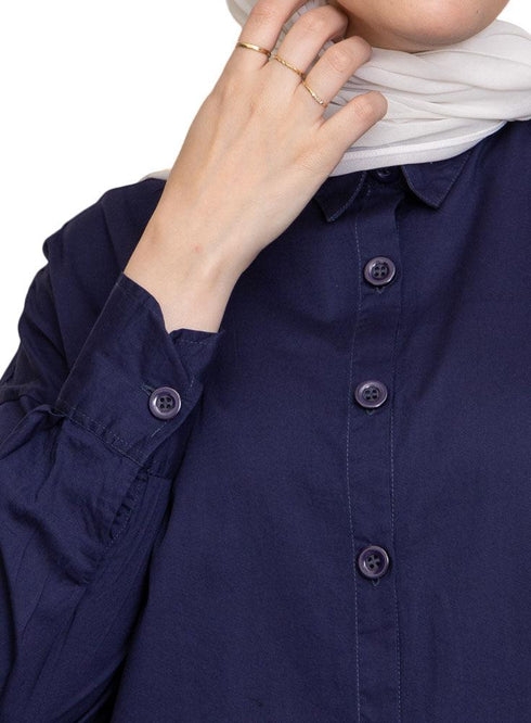 Navy Over - Size Shirt - Khotwh