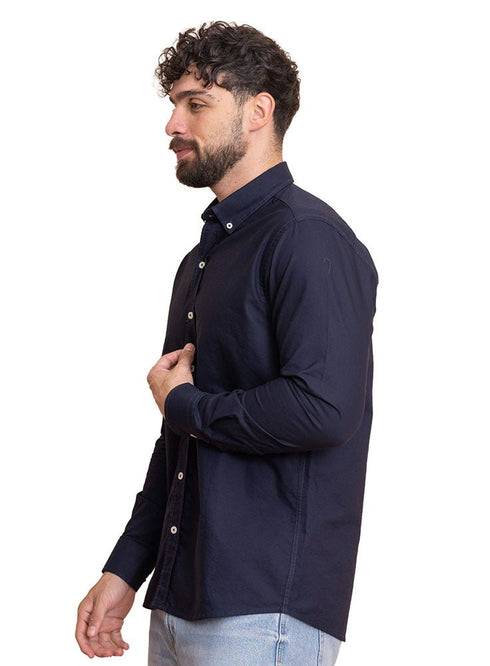 Navy Oxford Shirt - Khotwh