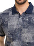 Navy Printed Polo Design 4 - Khotwh