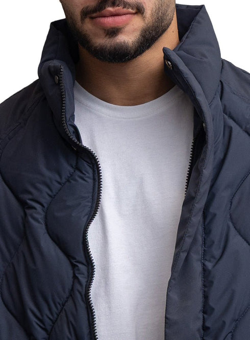 Navy Puffer Jacket 3012 - Khotwh