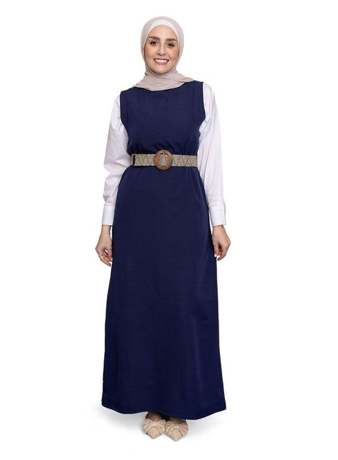 Navy Sleeve - Less Dress - Khotwh