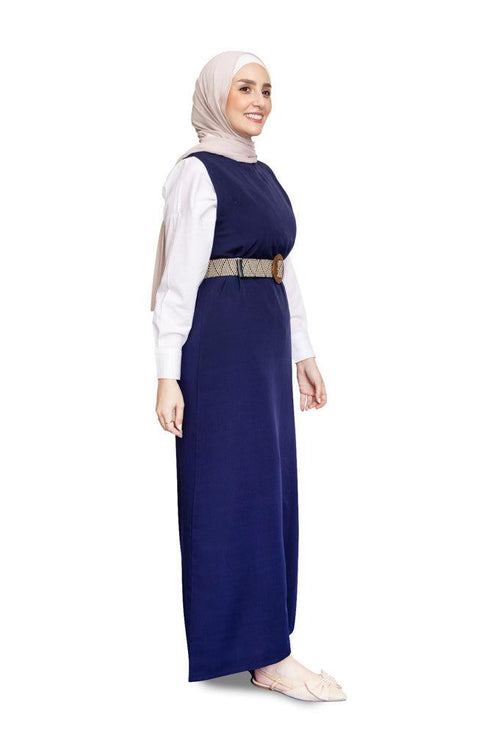 Navy Sleeve - Less Dress - Khotwh