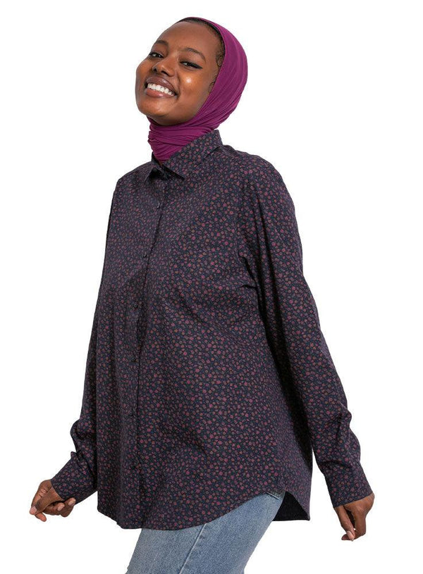 Navy S.Printed Shirt - Khotwh