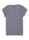 Navy Striped Short - Sleeve - Khotwh