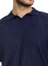 Navy Zigzag F - Z - Polo Neck T-shirt - Khotwh