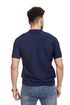 Navy Zigzag F - Z - Polo Neck T-shirt - Khotwh