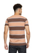 N.Striped Brown Striped Round T-shirt - Khotwh