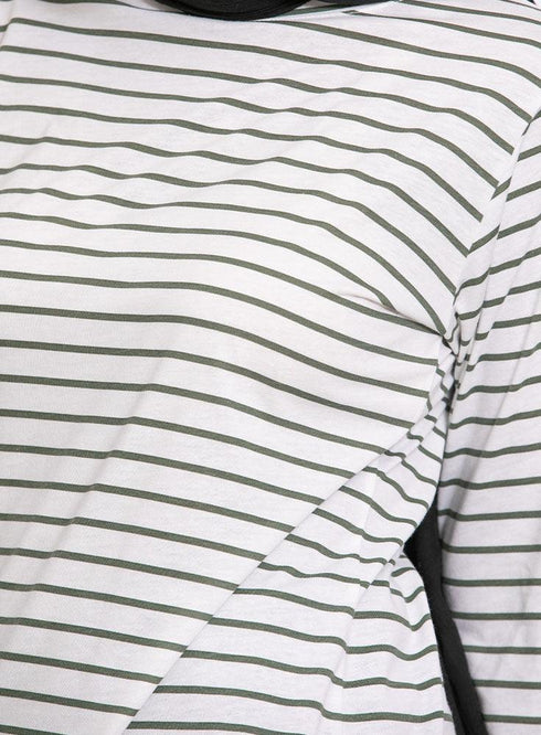 N.Striped Olive B - Long - Sleeve - Khotwh