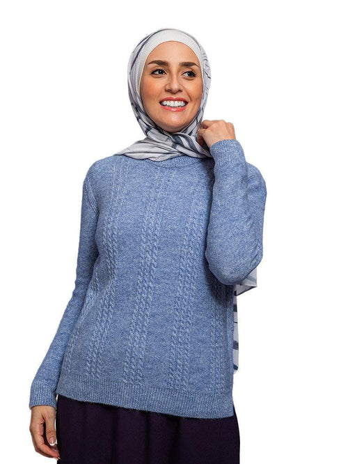 Ocean Blue Plexus Pullover - Khotwh
