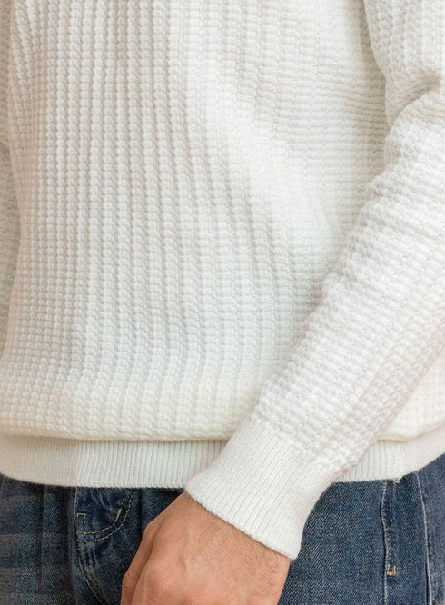 Off - White Basic Round Pullover - Khotwh