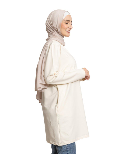 Off - White Basic Tunic - Love - Khotwh