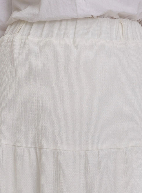 Off - White Crochet Skirt - Khotwh