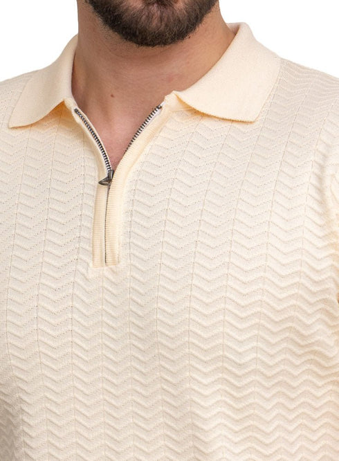 Off - White Design 01014Knit Polo Neck - T-Shirt - Khotwh