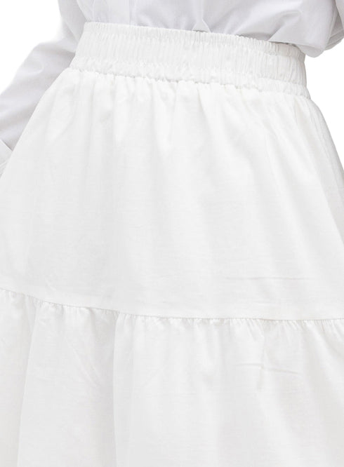 Off White - Design 7171 Tiered Skirt - Khotwh