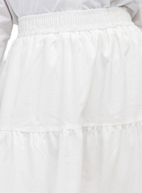 Off White - Design 7171 Tiered Skirt - Khotwh