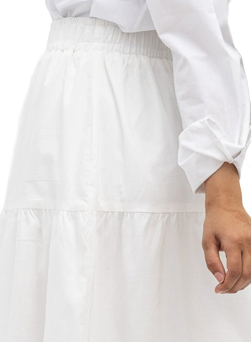 Off White - Design 7171 Tiered Skirt - Khotwh