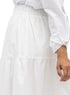 Off White - Design 7171 Tiered Skirt - Khotwh