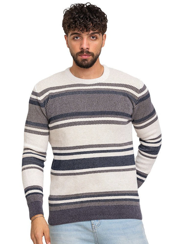 Off White - Design116 Br - Striped Pullover - Khotwh
