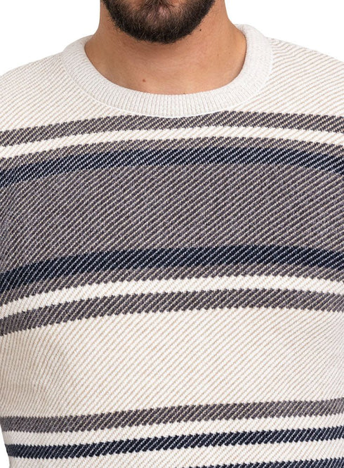 Off White - Design116 Br - Striped Pullover - Khotwh