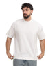 Off-White Double-Layerd Oversize Round T-Shirt - Khotwh