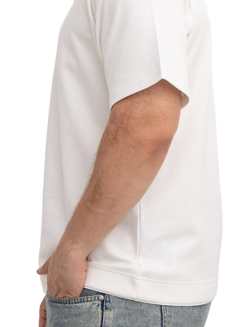 Off-White Double-Layerd Oversize Round T-Shirt - Khotwh