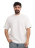 Off-White Double-Layerd Oversize Round T-Shirt - Khotwh