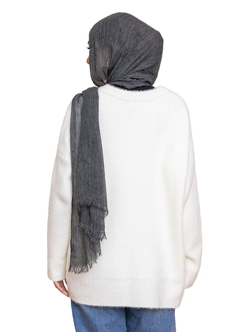 Off - White Fluffy Over Size Pullover - Khotwh