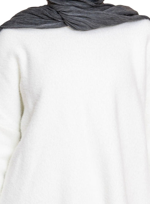 Off - White Fluffy Over Size Pullover - Khotwh