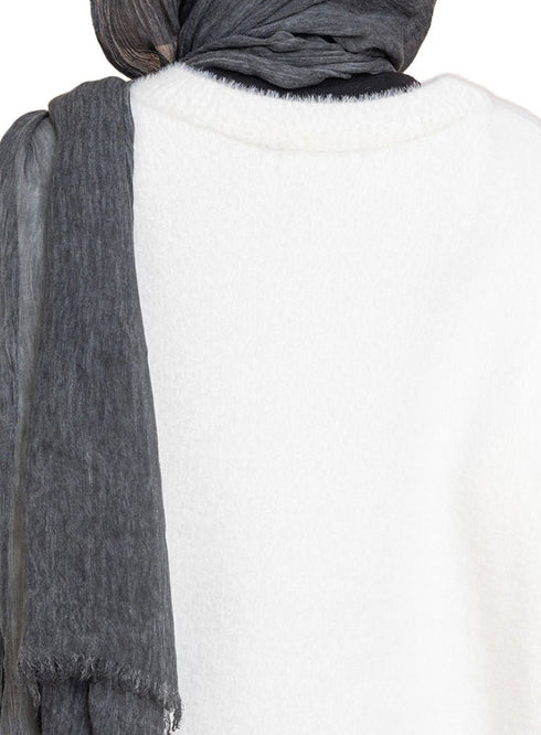 Off - White Fluffy Over Size Pullover - Khotwh