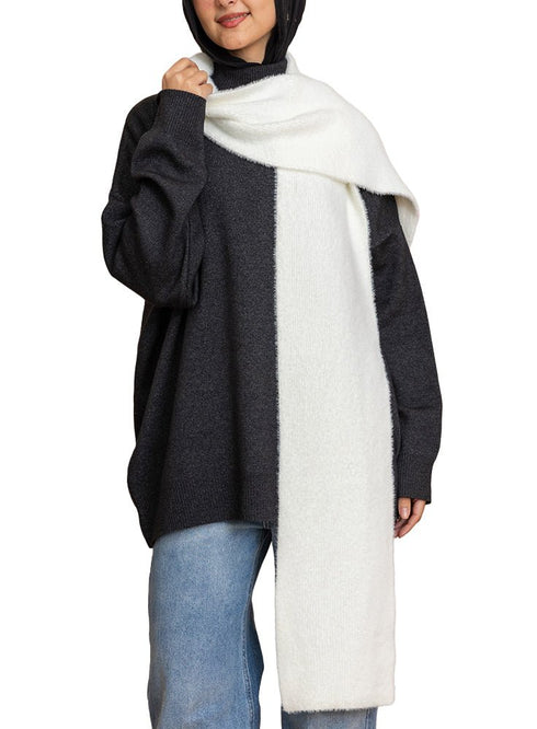 Off - White Fluffy Scarf - Khotwh