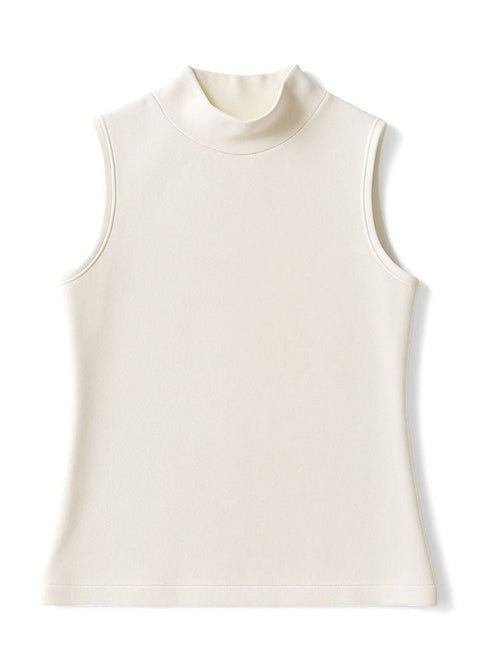 Off - White Half Sleeveless Slim Fit Top - Khotwh
