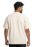 Off - White Jacquard - Over Size Round T-Shirt - Khotwh